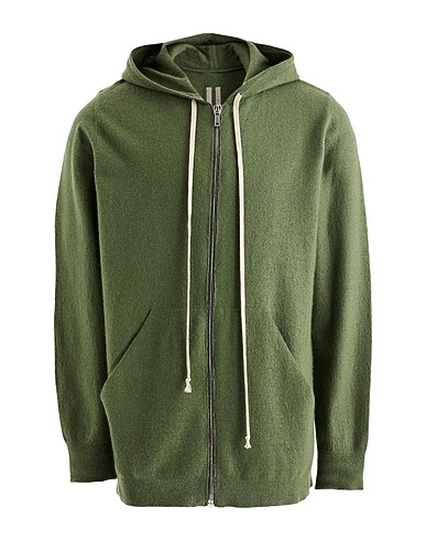 RICK OWENS Cardigan Military green 100% Cashmere