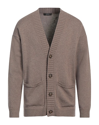 ALPHA STUDIO Cardigan Taupe 35% Polyamide, 30% Wool, 20% Viscose, 15% Cashmere