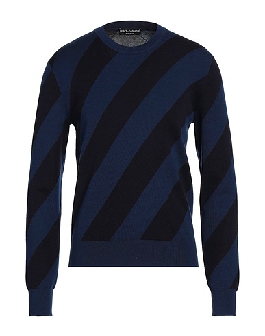 DOLCE&GABBANA Pull en cachemire Bleu nuit 70% Cachemire, 30% Soie