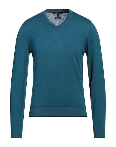 ARMANI EXCHANGE Sweater Deep teal 95% Cotton, 5% Cashmere, Polyamide, Elastane