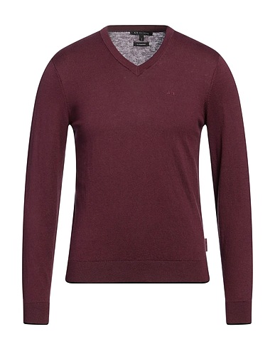 ARMANI EXCHANGE Sweater Burgundy 95% Cotton, 5% Cashmere, Polyamide, Elastane