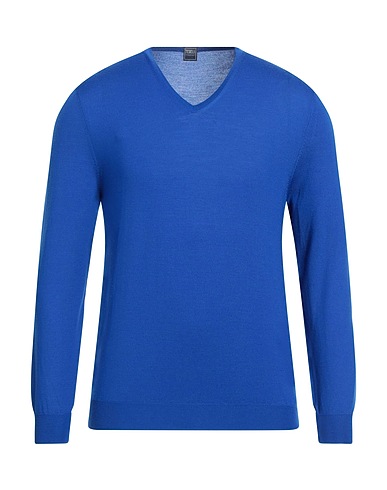FEDELI Sweater Bright blue 100% Merino Wool