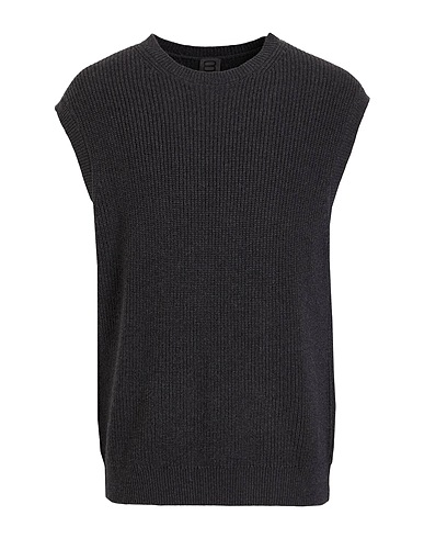 8 by YOOX Jumper ORGANIC COTTON-CACHEMERE BLEND KNITWEAR S/LESS ROUND-NECK Lead 95% Organic cotton, 5% Cashmere