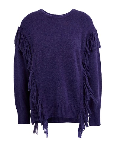 EMME by MARELLA Jumper Dark purple 75% Acrylic, 22% Polyester, 3% Elastane