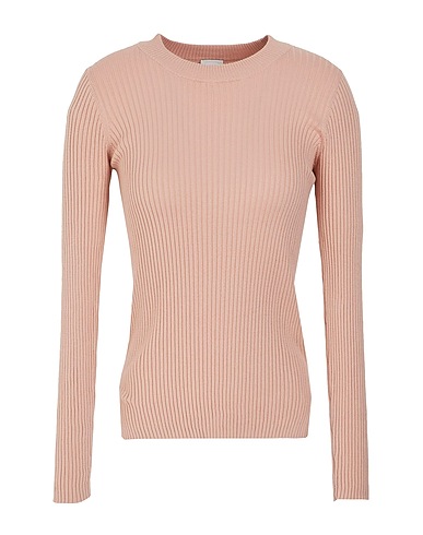 8 by YOOX Jumper ORGANIC COTTON RIB KNIT CREW-NECK SWEATER
 Light pink 100% Organic cotton