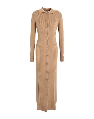 CALVIN KLEIN Long dress Camel 40% Lyocell, 40% Wool, 17% Polyamide, 3% Elastane