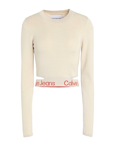 CALVIN KLEIN JEANS Pullover Beige 80% Lyocell, 20% Polyamid