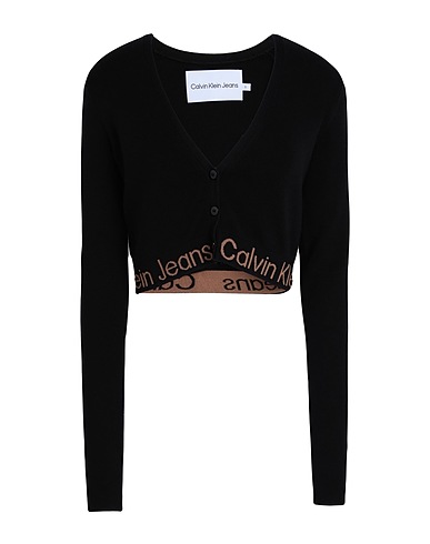 CALVIN KLEIN JEANS Cardigan Black 80% Lyocell, 20% Polyamide