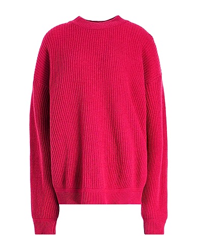 8 by YOOX Jumper WOOL BLEND OVER-SIZE CREWNECK Fuchsia 70% Recycled wool, 25% Recycled polyamide, 5% Other Fibres