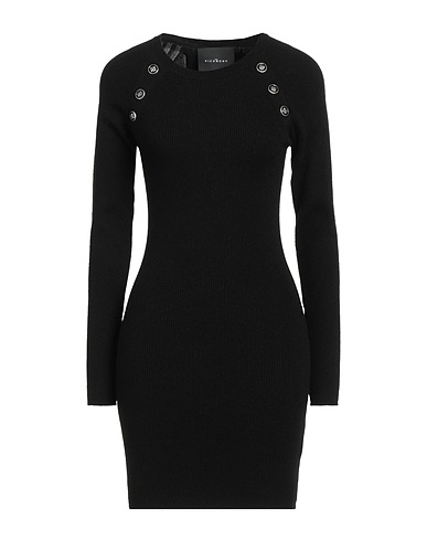 JOHN RICHMOND Sheath dress Black 50% Viscose, 28% Polyester, 22% Nylon