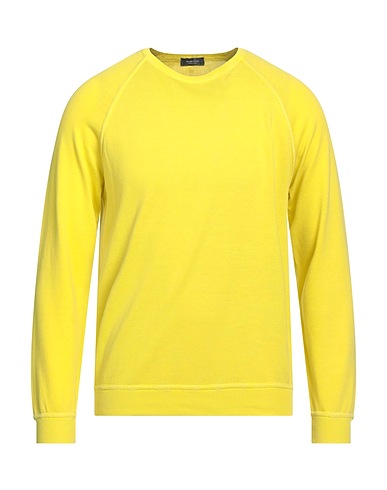 ROSSOPURO Pullover Giallo 100% Cotone