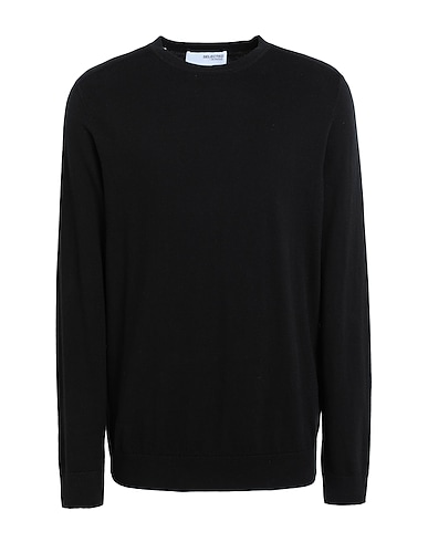 SELECTED HOMME Jumper Black 100% Pima Cotton