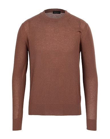 ROBERTO COLLINA Sweater Camel 90% Merino Wool, 10% Cashmere