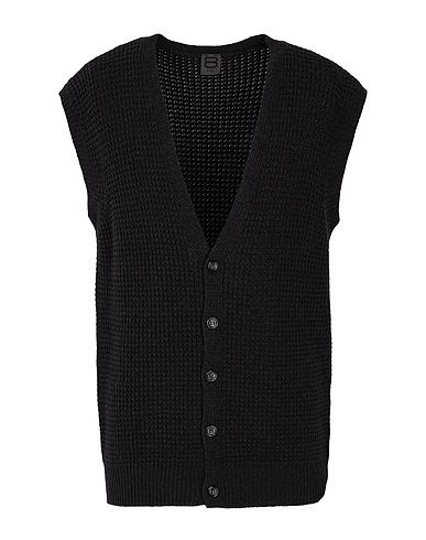 8 by YOOX Cardigan COTTON S/LESS CARDIGAN
 Nero 50% Cotone, 50% Cotone riciclato