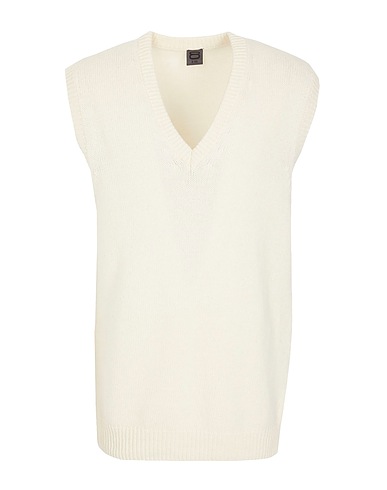 8 by YOOX Jumper WOOL BLEND S/LESS V-NECK
 Ivory 70% Wool, 25% Polyamide, 5% Other Fibres