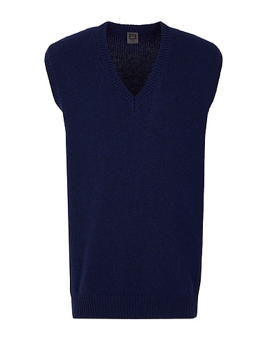 8 by YOOX Pullover WOOL BLEND S/LESS V-NECK
 Nachtblau 70% Wolle, 25% Polyamid, 5% Andere Fasern