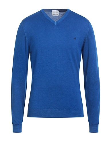 BROOKSFIELD Pullover Blu 100% Lana Vergine