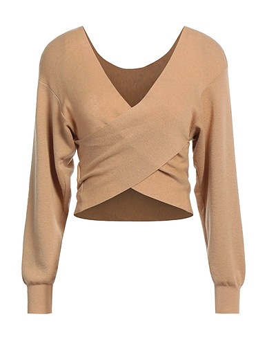 ELISABETTA FRANCHI Pullover Cammello 77% Lana, 11% Cachemire, 9% Seta, 3% Poliammide