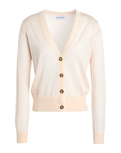 CALVIN KLEIN Strickjacke Sand 100% Wolle