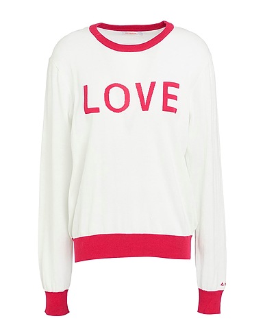 SUN 68 Pullover Bianco 100% Cotone