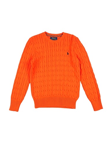 POLO RALPH LAUREN Jumper Cable-Knit Cotton Sweater
 Orange 100% Cotton