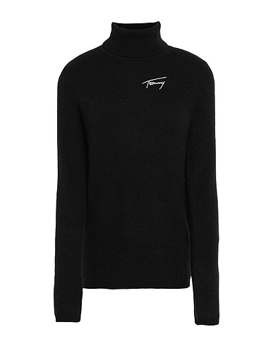 TOMMY JEANS 터틀넥 니트 블랙 51% 재생 폴리에스터, 32% 아크릴, 16% 폴리아미드, 1% 엘라스테인