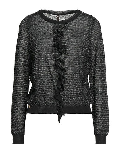 MANILA GRACE Jumper Black 40% Linen, 39% Polyester, 21% Viscose