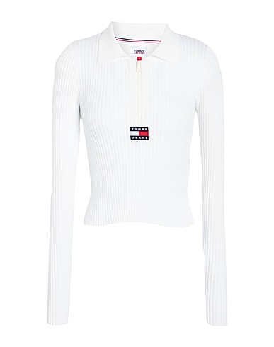 TOMMY JEANS Jumper Ivory 72% Polyester, 28% Polyamide