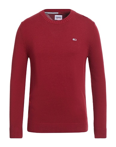 TOMMY JEANS Sweater Burgundy Cotton