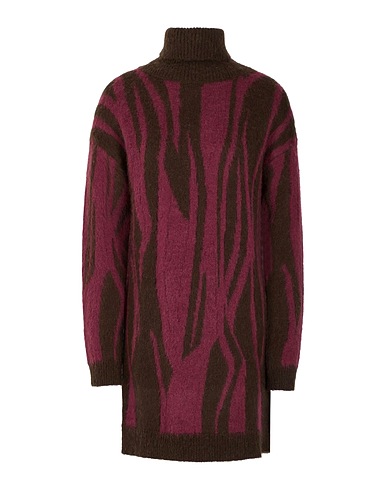 8 by YOOX Short dress ZEBRA JACQUARD KNIT MINI DRESS
 Mauve 50% Acrylic, 30% Polyamide, 10% Wool, 10% Mohair wool