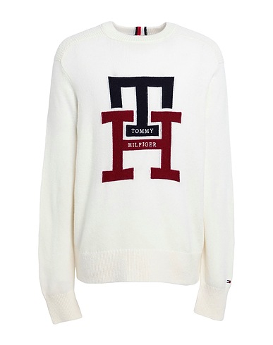 TOMMY HILFIGER Jumper Ivory 63% Wool, 37% Polyamide