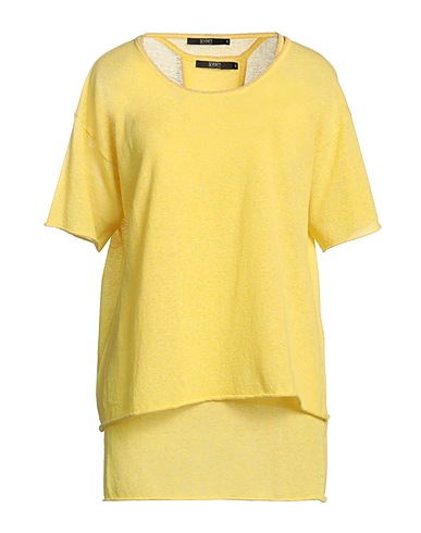 SEVENTY VENEZIA Jumper Yellow 39% Cotton, 30% Linen, 17% Polyester, 14% Polyamide