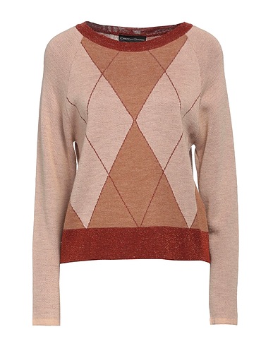 CRISTINA GAVIOLI Sweater Light brown 50% Acrylic, 35% Wool, 15% Viscose