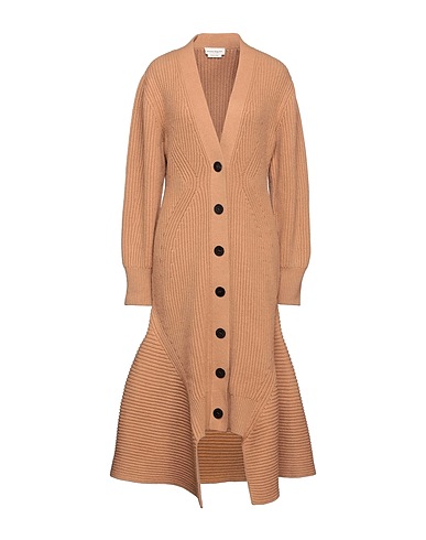 MCQUEEN Midi dress Camel 90% Wool, 10% Cashmere