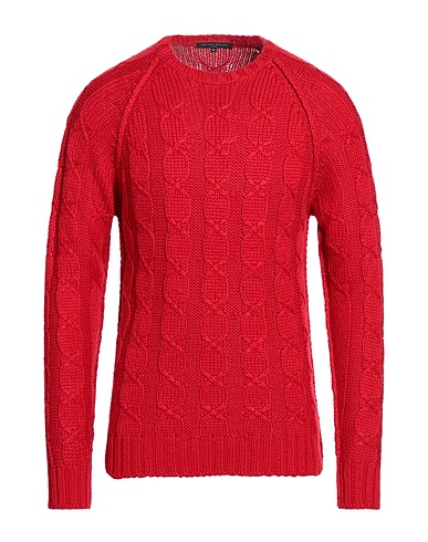 BRIAN DALES Jumper Red 50% Acrylic, 25% Alpaca wool, 25% Wool
