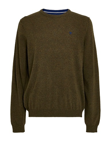 FRED MELLO Jumper Military green 50% Lambswool, 50% Polyamide