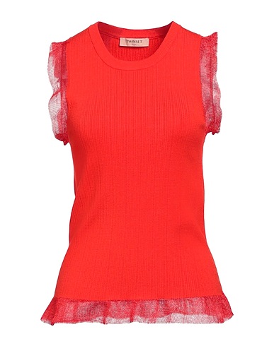 TWINSET Jumper Red 57% Viscose, 24% Polyamide, 19% Elastane, Polyester