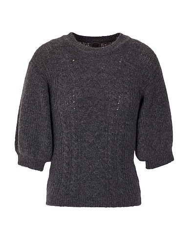 8 by YOOX Jumper BRUSHED CABLE KNIT SHORT SLEEVE CROPPED SWEATER Lead 49% Recycled polyamide, 25% Viscose, 25% Wool, 1% Elastane