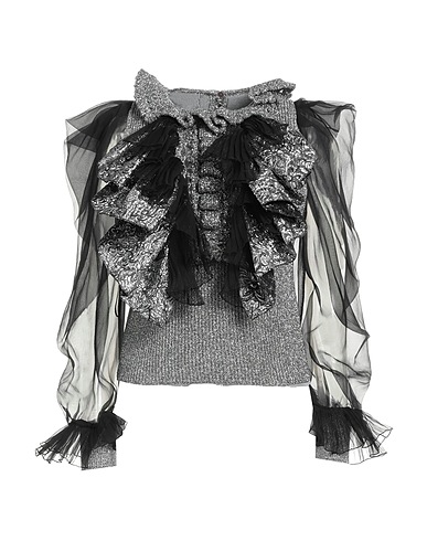 ALBERTA FERRETTI Jumper Silver 52% Polyester, 48% Polyamide, Viscose, Silk, Metallic fiber
