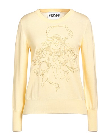 MOSCHINO Sweater COUTURE Yellow 100% Virgin Wool