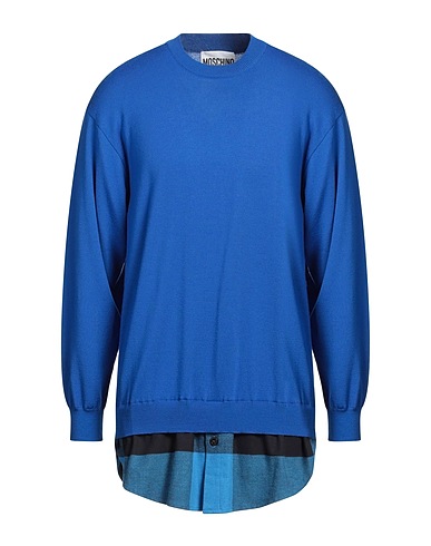 MOSCHINO Sweater Bright blue 100% Virgin Wool