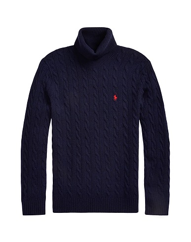POLO RALPH LAUREN Dolcevita Blu navy 90% Lana, 10% Cachemire
