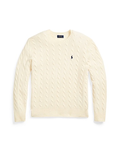 POLO RALPH LAUREN Jumper CABLE-KNIT WOOL-CASHMERE SWEATER
 Ivory 90% Wool, 10% Cashmere