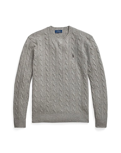 POLO RALPH LAUREN Jumper CABLE-KNIT WOOL-CASHMERE SWEATER
 Grey 90% Wool, 10% Cashmere