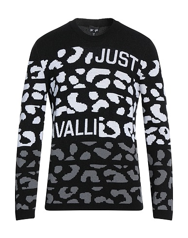 JUST CAVALLI Jumper Black 38% Other Fibres, 22% Polyamide, 20% Virgin Wool, 18% Wool, 2% Cashmere