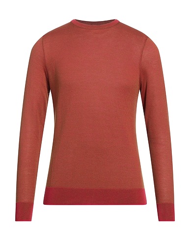VNECK Jumper Brick red 100% Cotton