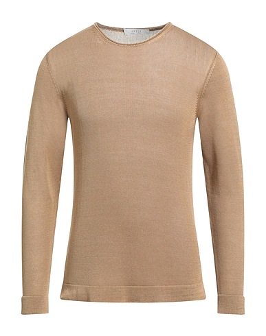 VNECK Jumper Khaki 100% Cotton
