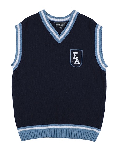 EMPORIO ARMANI Maglia Gilet Blu notte 35% Poliammide, 30% Lana, 30% Viscosa, 5% Cachemire