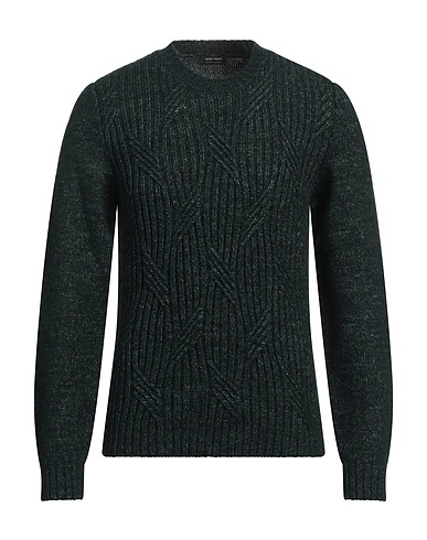 HERITAGE Jumper Dark green 44% Cotton, 22% Acrylic, 17% Wool, 17% Alpaca wool