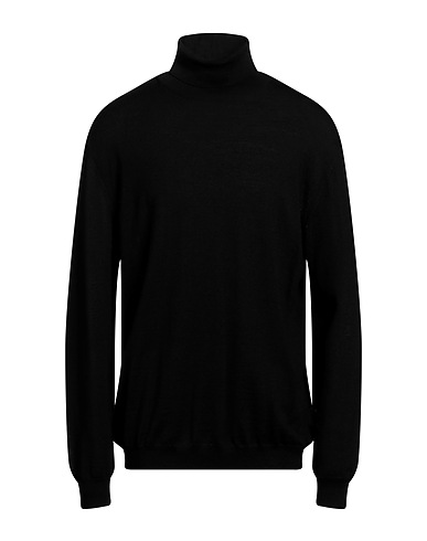 HERITAGE Polo neck Black 50% Merino Wool, 50% Acrylic